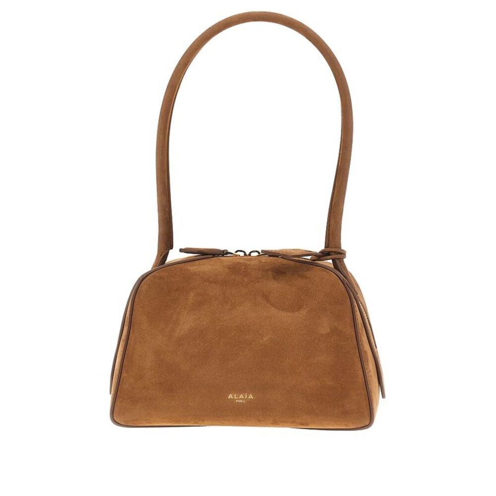 Alaia Women Nubuck Leather Small 'Le Bouledogue' Bag